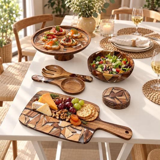 Wood & Resin Serving Collection