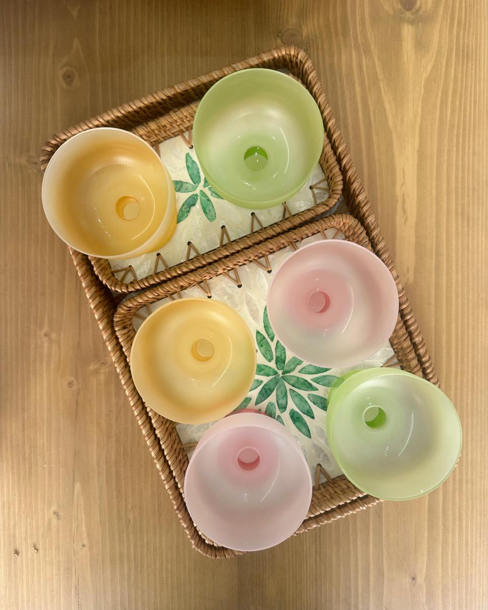 Frosted Glass Dessert Cups - Set of 6