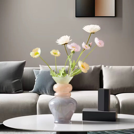 Tri-Color Glass Vases