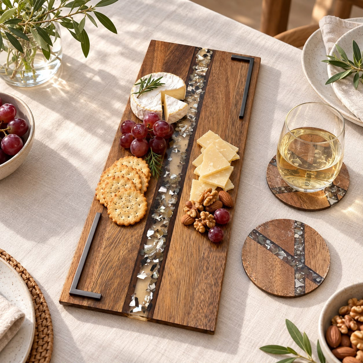 Wood & Resin Serving Collection