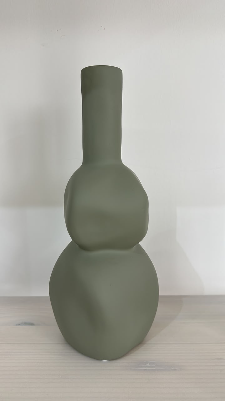 Organic Sculptural Vase Collection - Sage Green