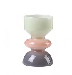 Tri-Color Glass Vases