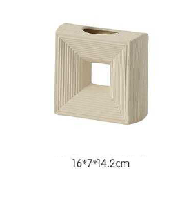 Geometric Square Cutout Vase
