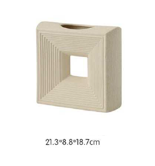 Geometric Square Cutout Vase