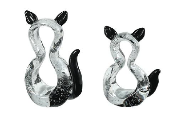 Handcrafted Glass Cat Figurine