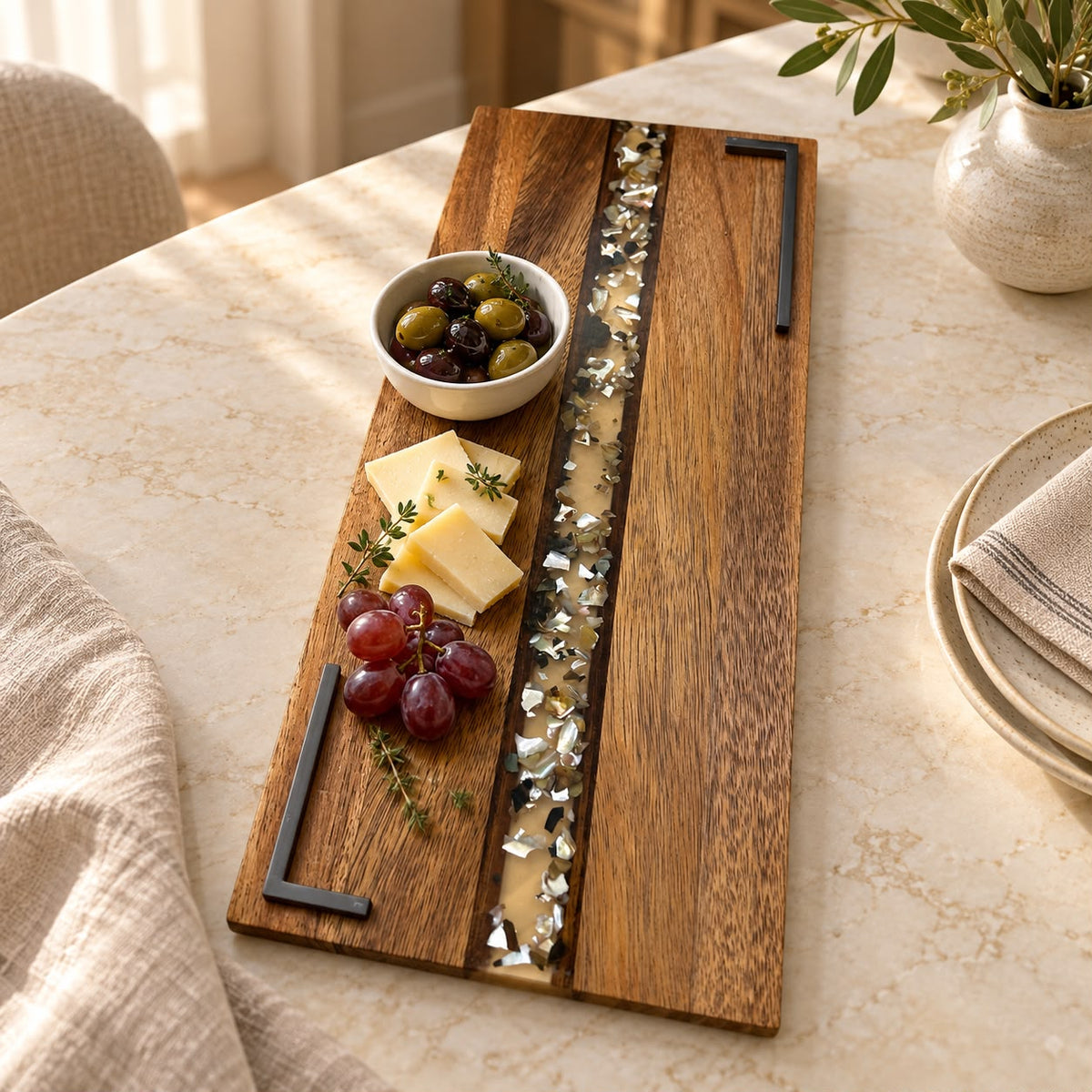 Wood & Resin Serving Collection