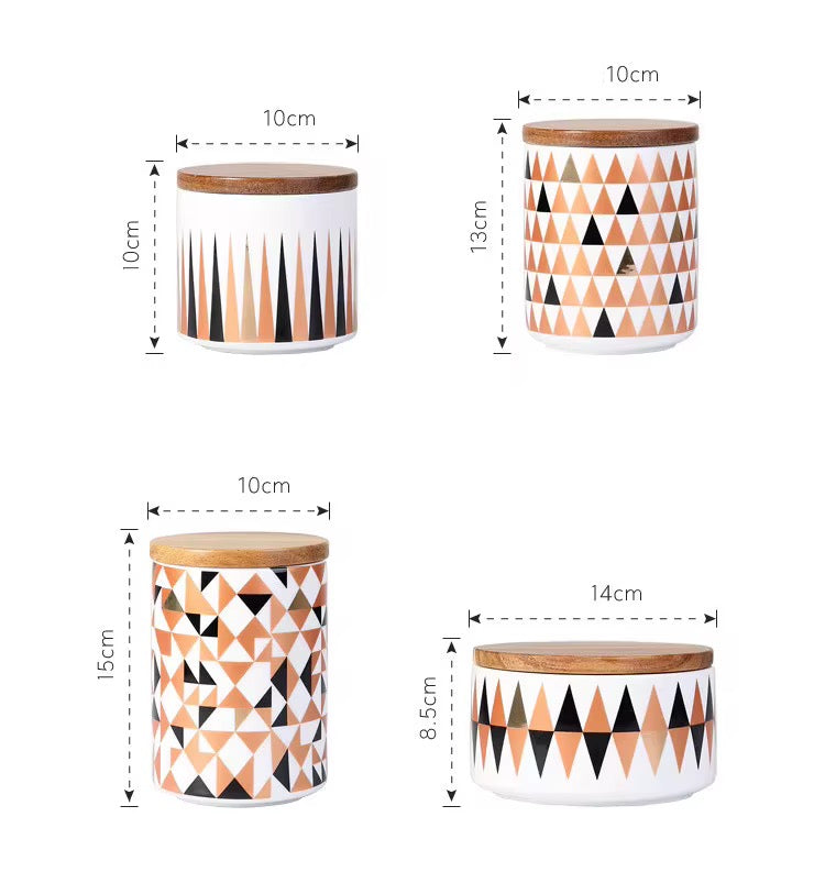 Earthy Nomad Patterned Storage Jars Set