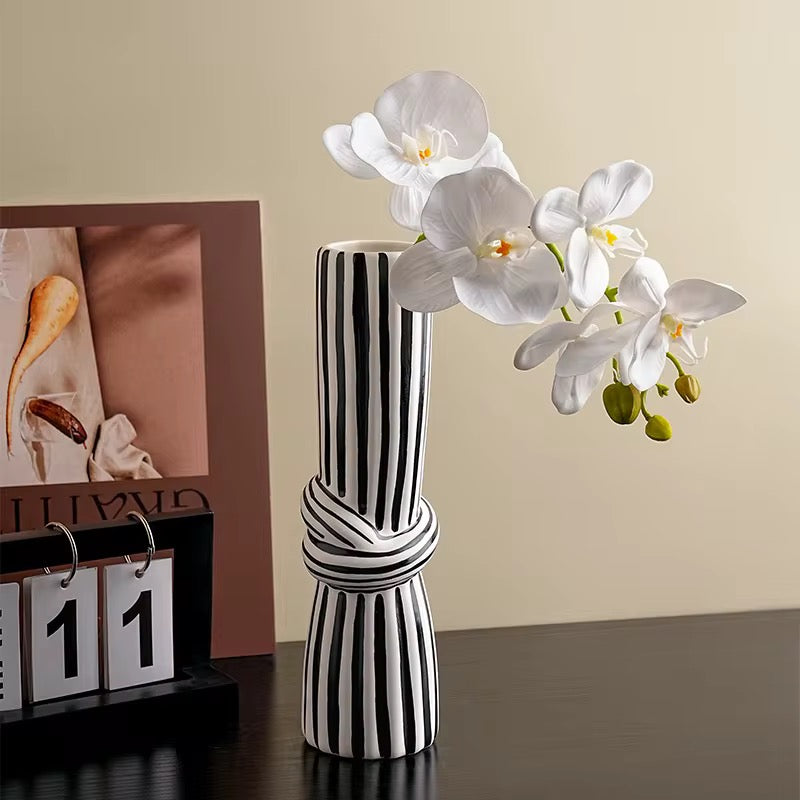 Knot Stripe Ceramic Vases