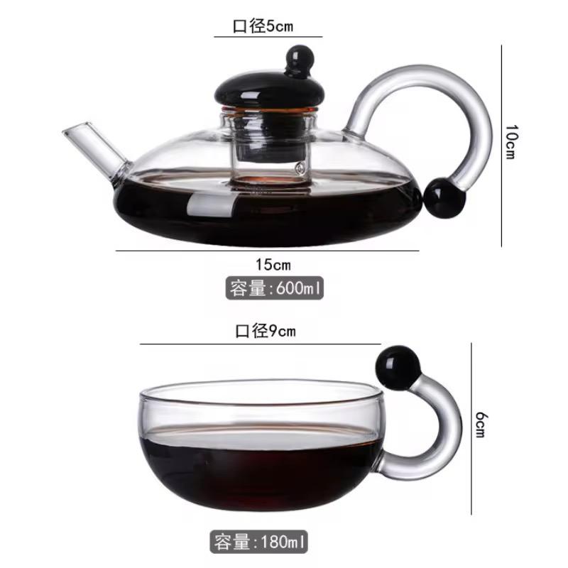 The Modern Tea Set (1 Teapot + 6 Cups)
