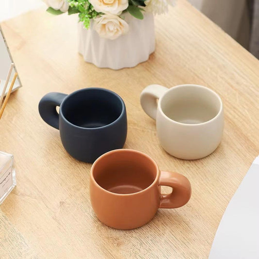Earthy Matte Espresso Mug - Set of 3