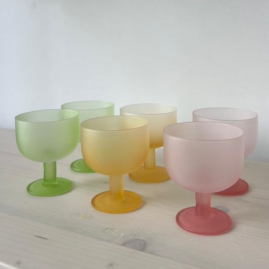 Frosted Glass Dessert Cups - Set of 6