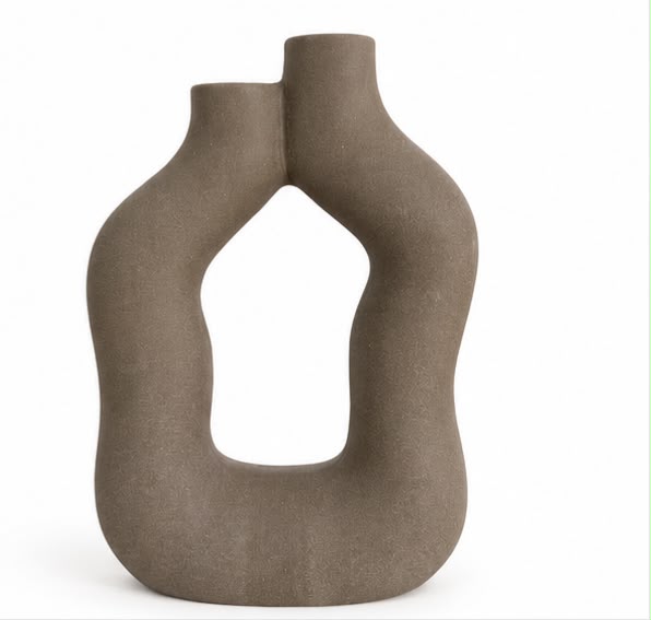 Mineral Grey Abstract Vases