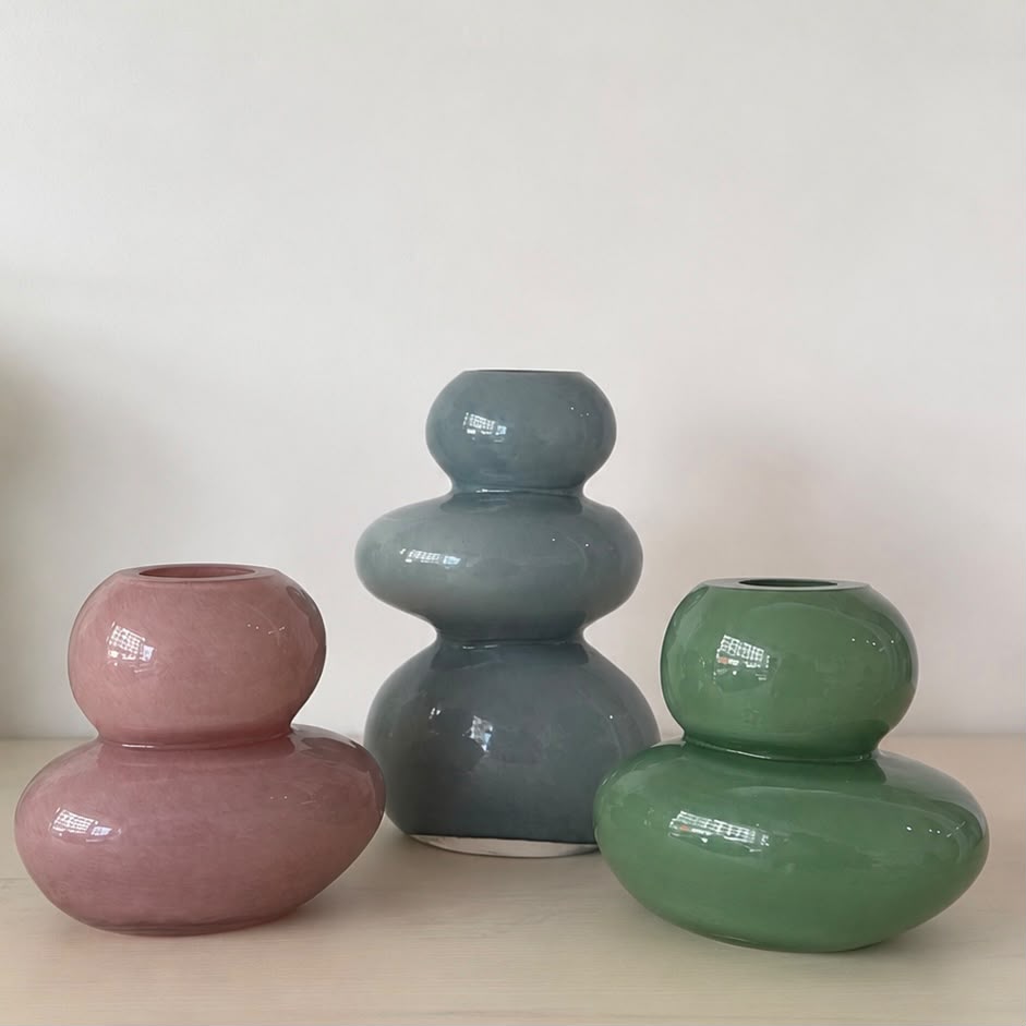 Bubble Glass Vase Collection