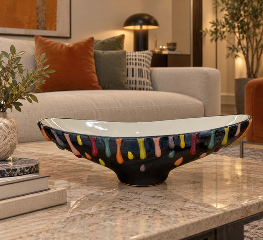 Colorful Teardrop Ceramic Plate