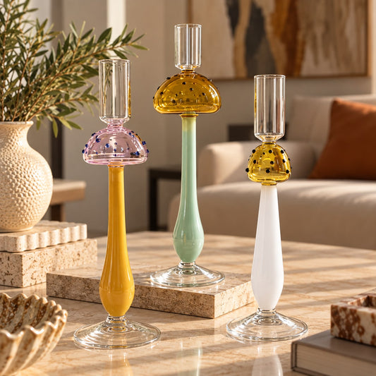 Glass Candle Holders