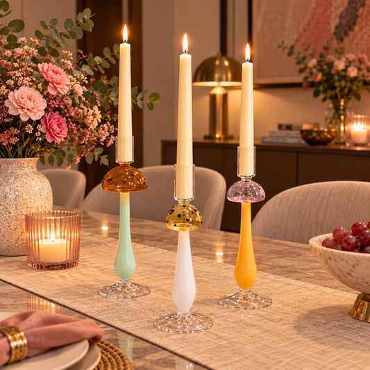Glass Candle Holders