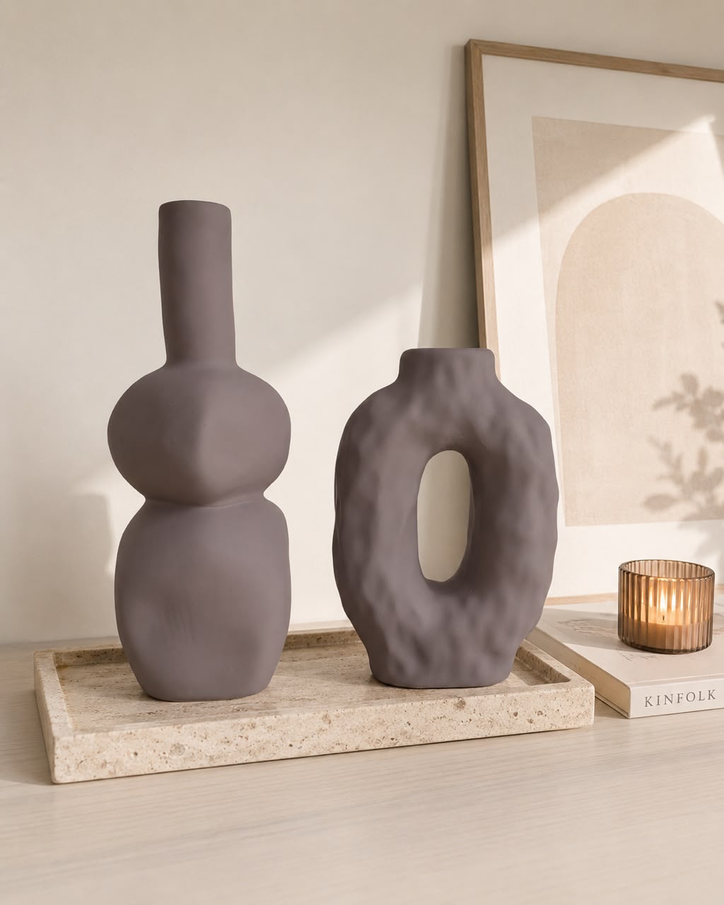 Organic Sculptural Vase Collection - Lilac