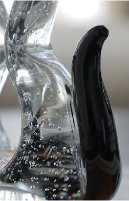 Handcrafted Glass Cat Figurine